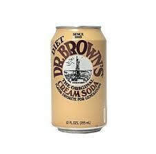 Dr. Browns Diet Cream Soda Cans 12 oz  Case of 24