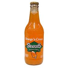 Stewarts Orange-N-Cream -  12 oz. Glass Bottles - Case of 24