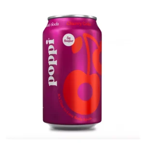 Poppi Cherry Cola Soda 12 Oz  Can- Case of 12