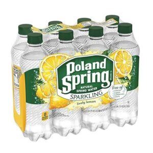 Poland Spring Sparkling Lemon Water 24/16 oz Bottle