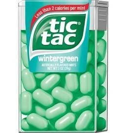 Tic Tacs - Wintergreen 12 count 65% More